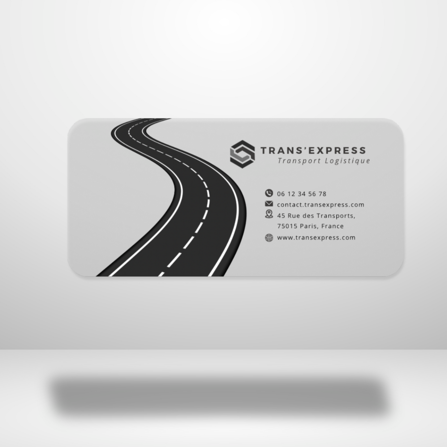 Carte de visite transparente ( 85 mm x 40 mm )