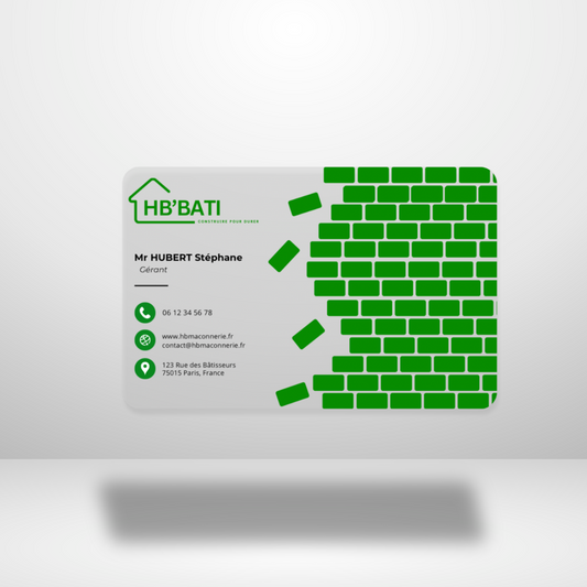 Carte de visite transparente ( 85 mm x 55 mm)