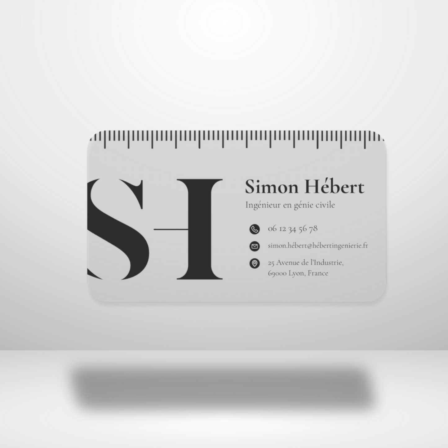 Carte de visite transparente ( 89 mm x 51 mm )