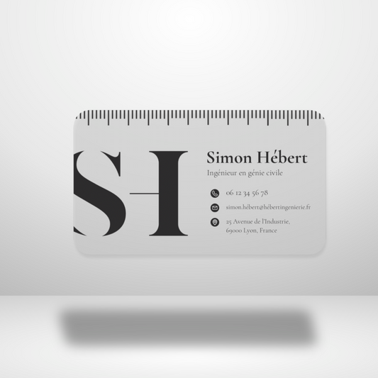 Carte de visite transparente ( 89 mm x 51 mm )