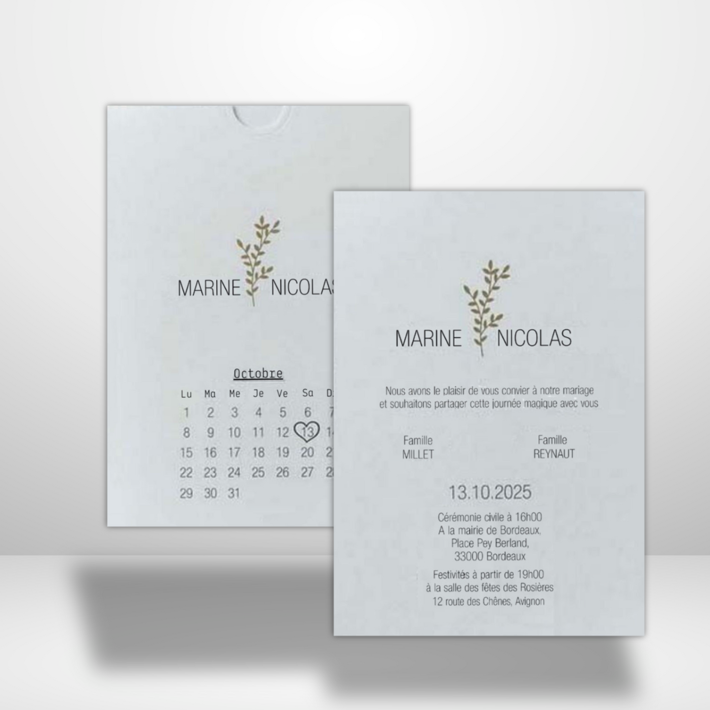 Calendrier des Vœux
